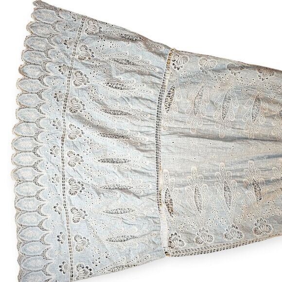 Sea New York Embroidered Sleeveless Midi Dress Pale Blue Grey Size 2 - Picture 11 of 16